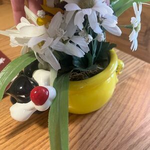 Warner Brothers Sylvester And Tweety Bird Ceramic Planter Bowl Candy, Nut Dish